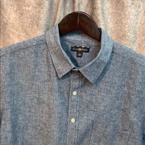 Club Room short sleeve shirt large blue